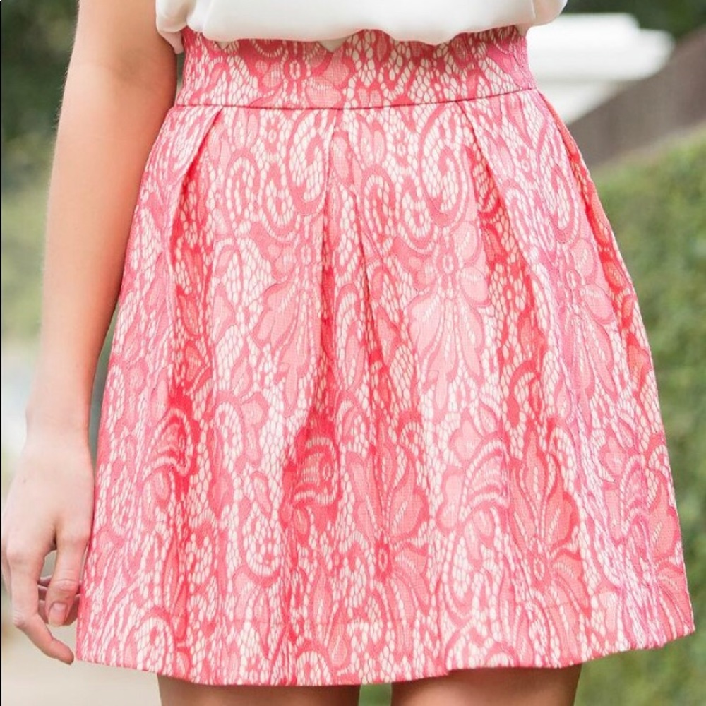 Coral Scalloped skirt